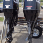 PRE-OWNED SET OF 2006 SUZUKI DF150 150 HP 4-STROKE OUTBOARD BOAT ENGINES — Used Outboards