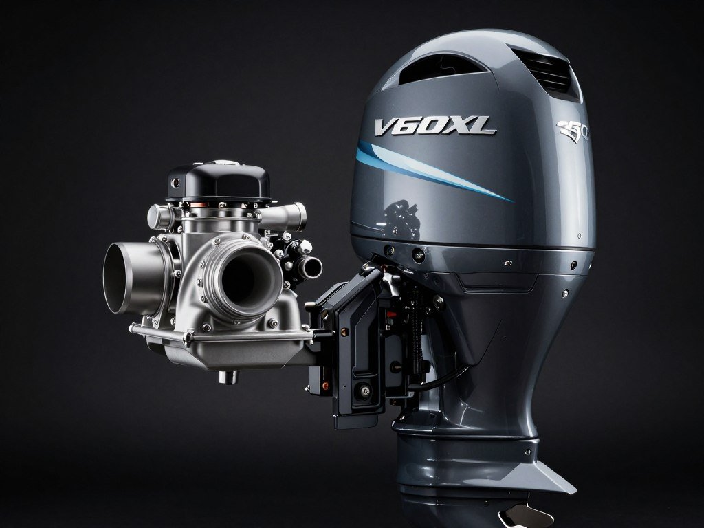 Mercury 250XL Verado outboard motor on luxury tritoon