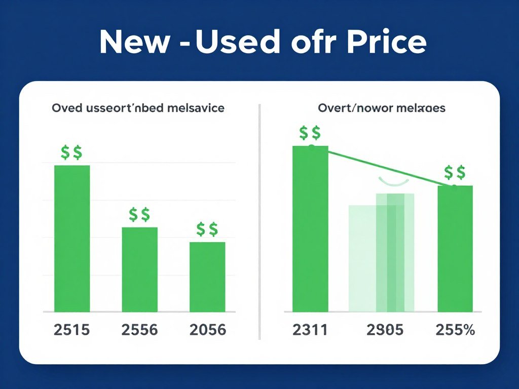 comparison chart showing price difference between new and used boat motors